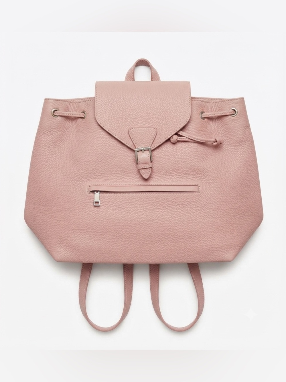 Italian Leather Dusty Rose Minimalist Convertible Backpack / Shoulder Bag